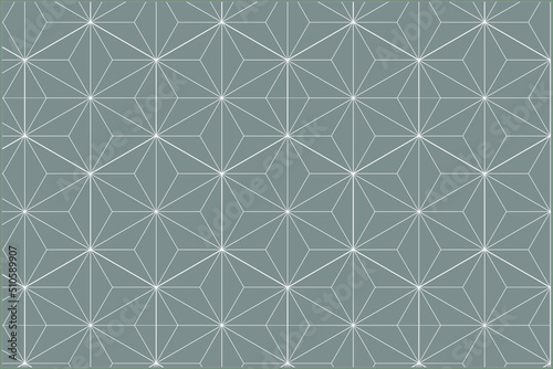 Seamless anthracite gray vintage japanese asanoha isometric pattern vector
