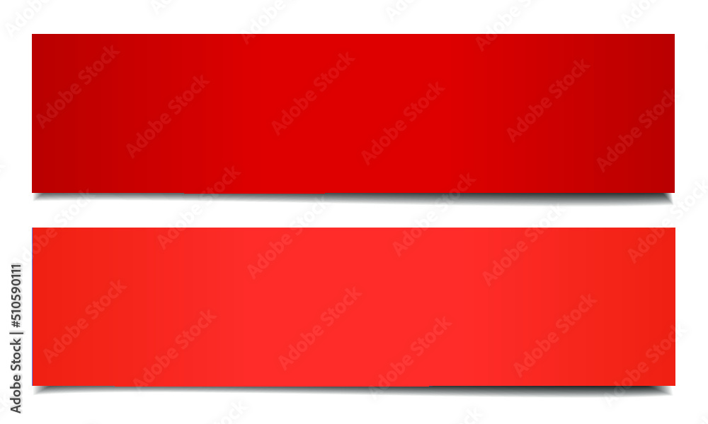 Red banners collection isolated on a white background Red banners collection isolated on a white background