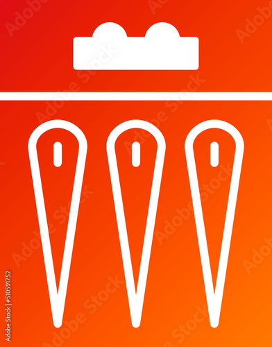 Needles Packet Icon Style