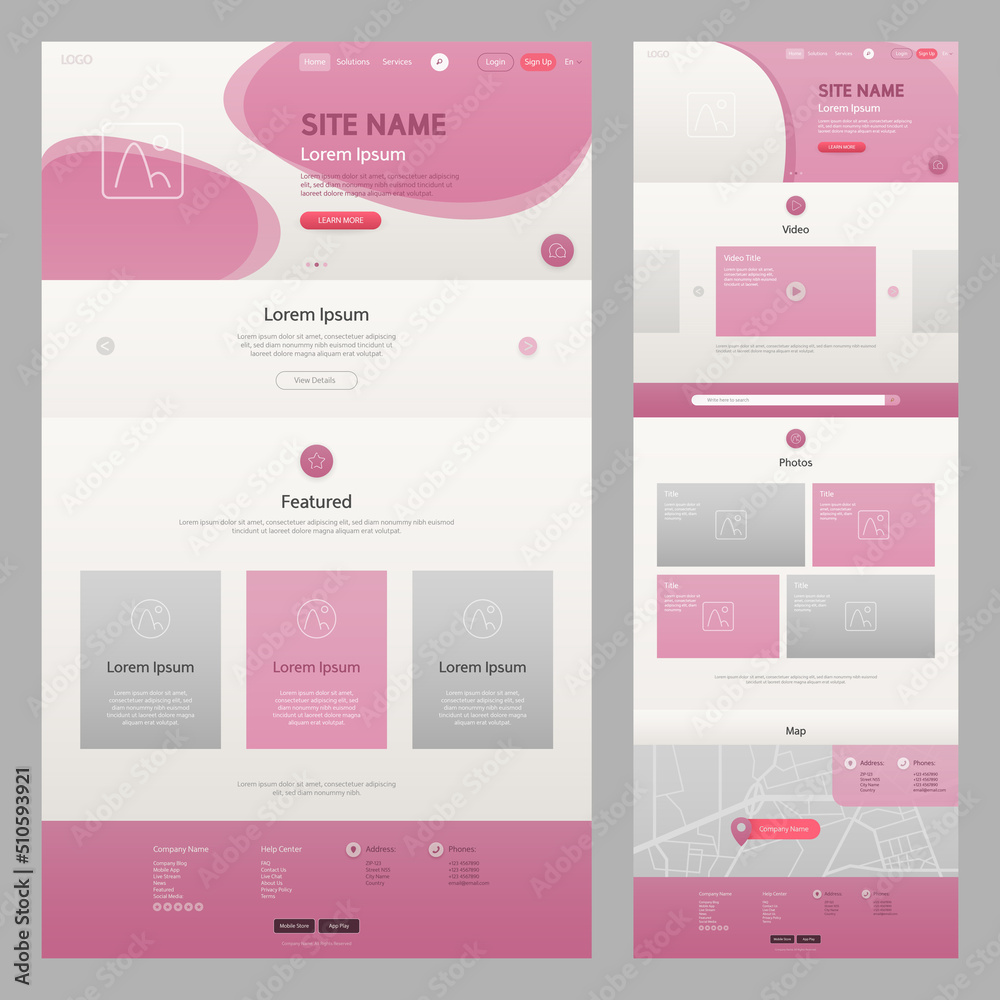 Website Template Pink