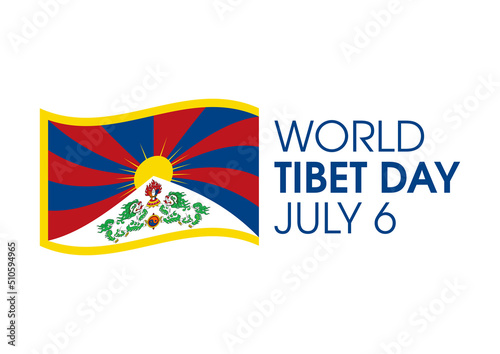 Fotobehang World Tibet Day vector