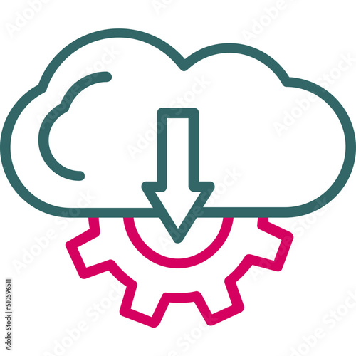Cloud Downloading Icon