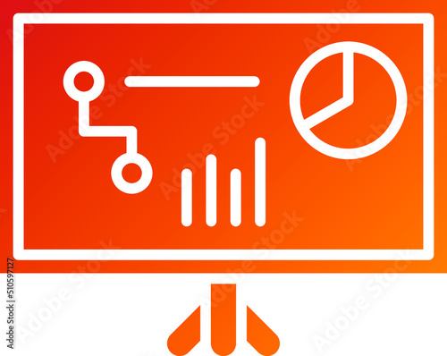 Statistics Presentation Icon Style