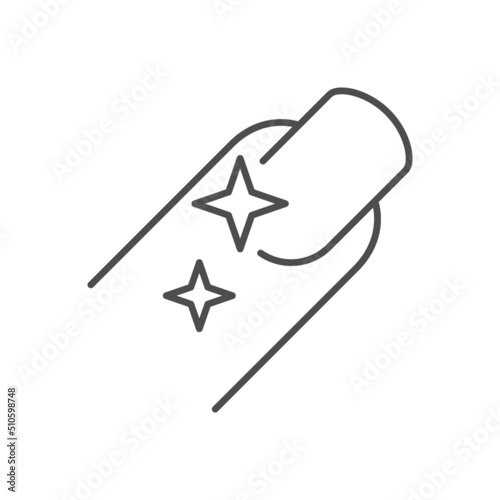 Perfect nail line outline icon