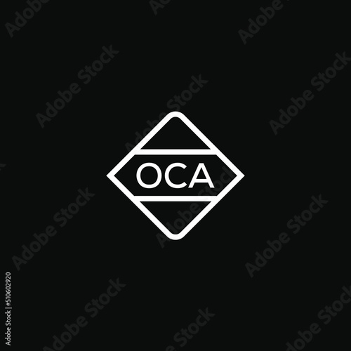 OCA 3 letter design for logo and icon.OCA monogram logo.vector illustration.