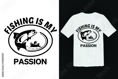 Fishing T-Shirt Design Vector. Graphic Fishing T-Shirt.   Fishing T-Shirt Design Template.