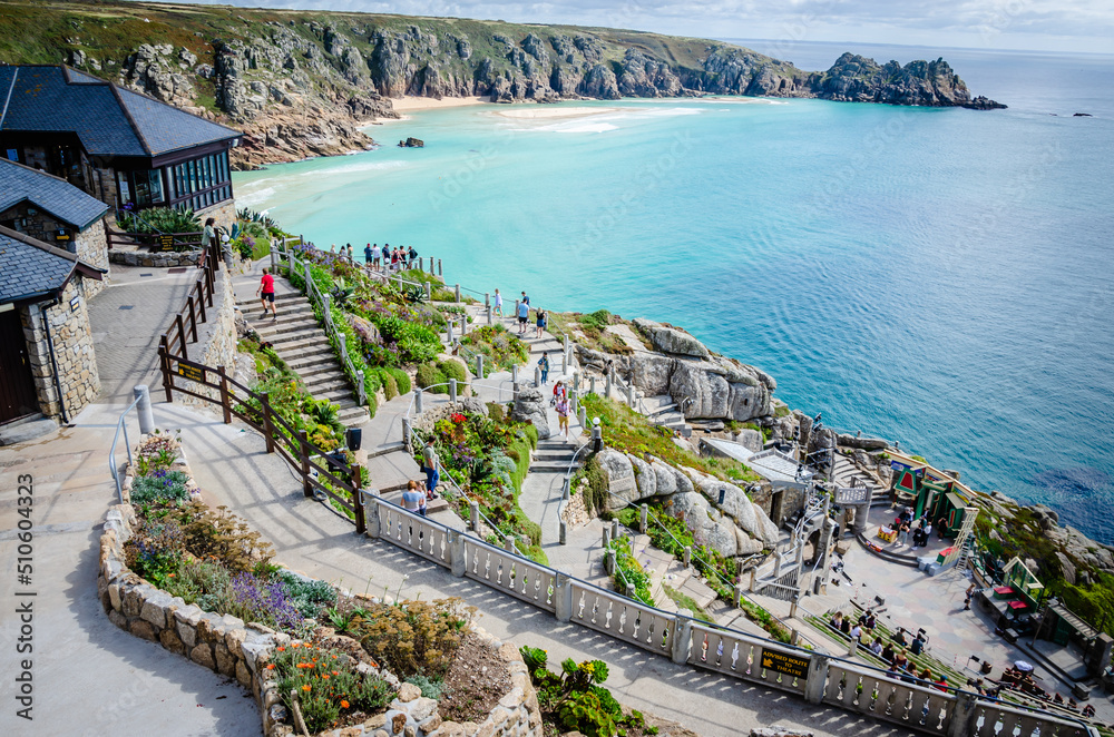 Naklejka premium Amazing scenery at Minack Theatre, Porthcurno, United Kingdom