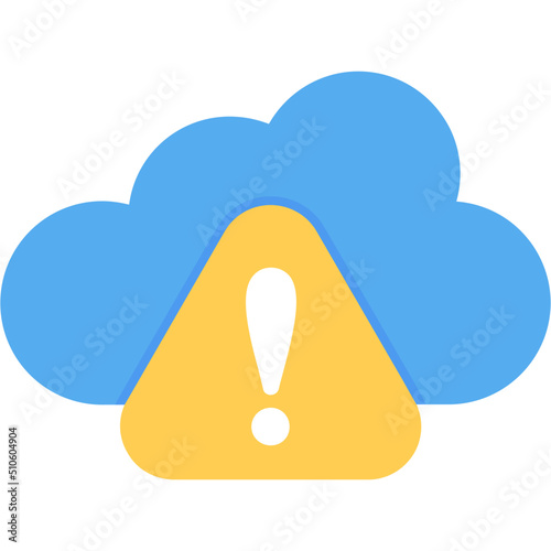 Warning Cloud Computing Icon