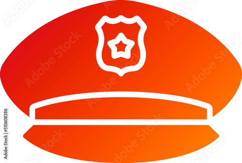 Police Hat Icon Style