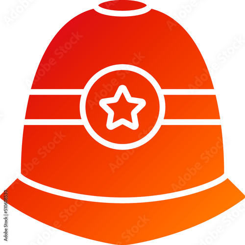 Police Helmet Icon Style