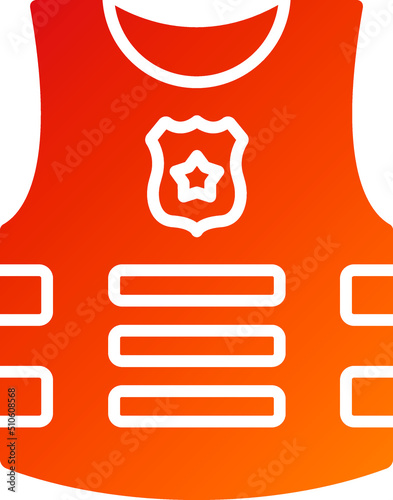 Bulletproof Vest Icon Style