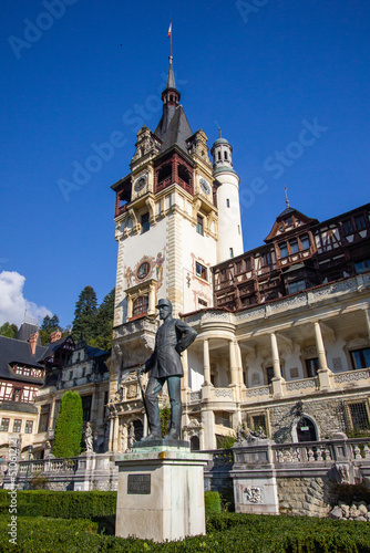 Old royal palace with towers in Carpathian