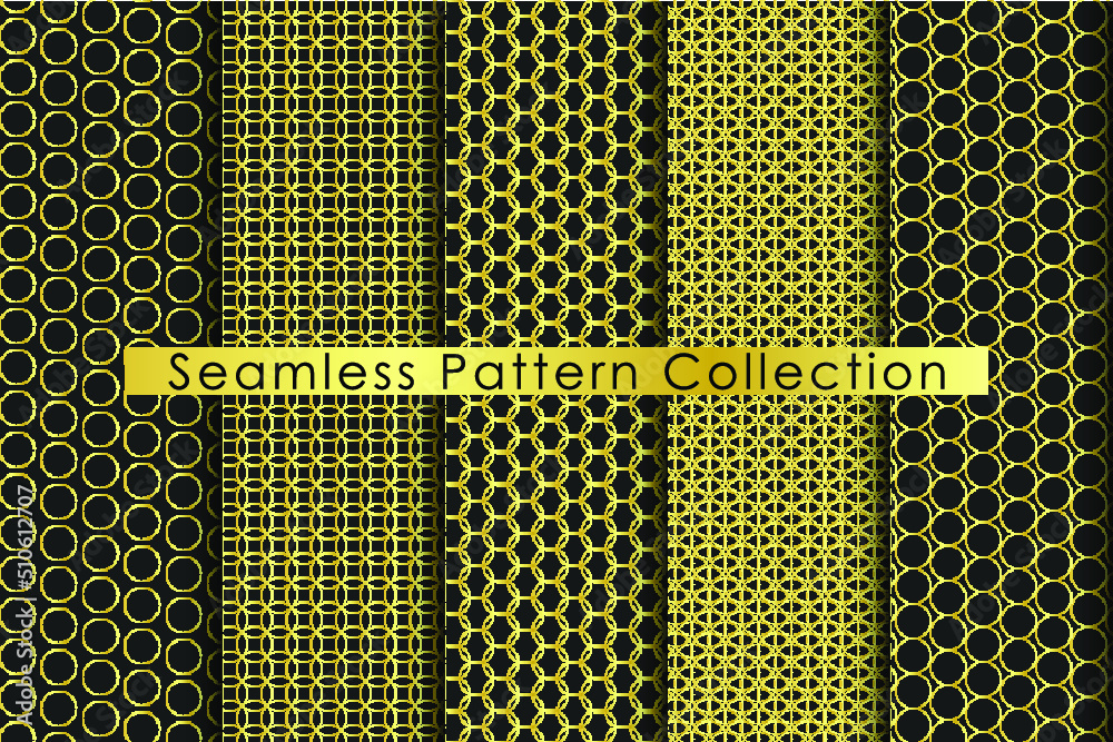 Geometric luxury pattern set