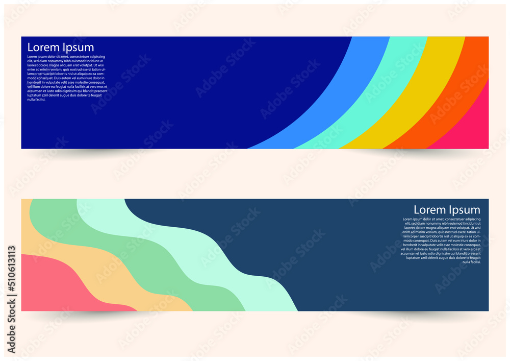 set of colorful banner templates