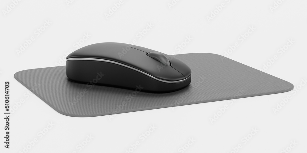Realistic 3D Render of Mouse with Mousepad Realistic 3D Render of Mouse with Mousepad
