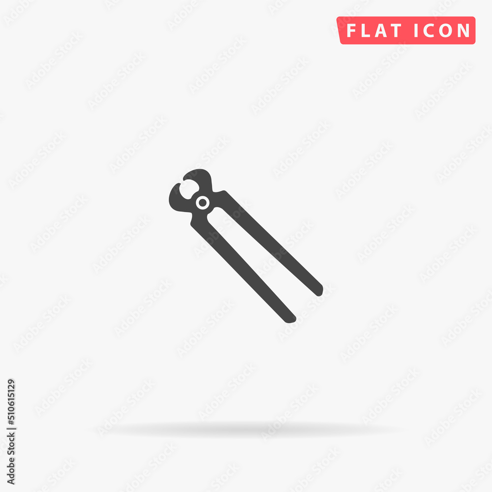 Big pliers flat vector icon Big pliers flat vector icon