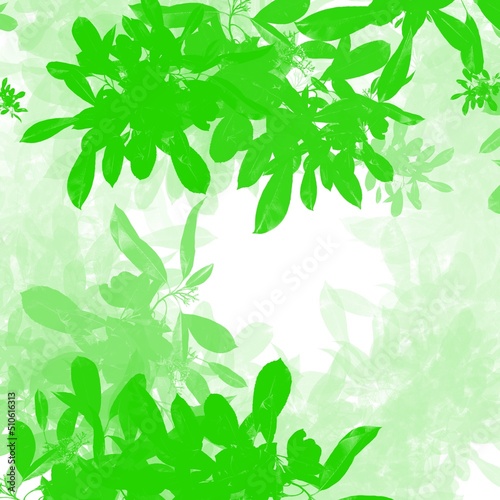 green background with leaves