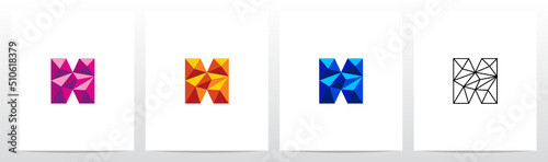 Polygon Lowpoly Letter Logo Design H