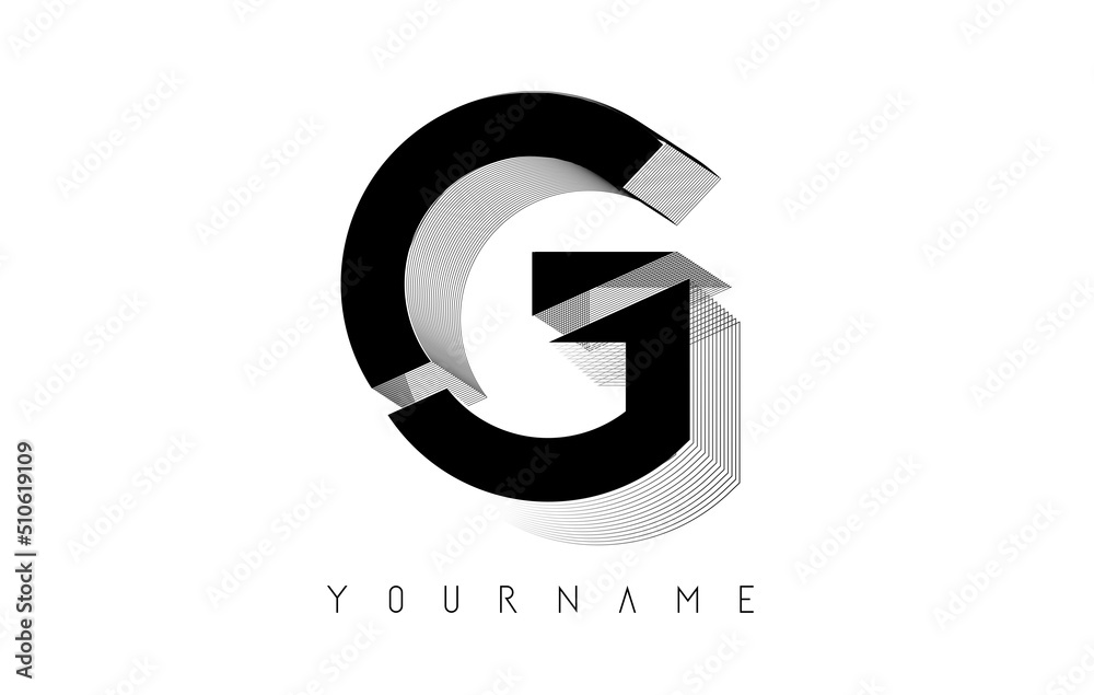 Black Wireframe G Letter Logo Design. Creative vector illustration with wired outline frame. Black Wireframe G Letter Logo Design. Creative vector illustration with wired outline frame.