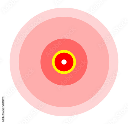 Seismograph diagram, graph of earthquake on paper, vector illustration
