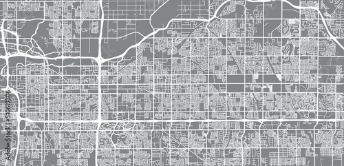 Urban vector city map of Mesa, Arizona , United States of America