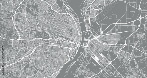 Urban vector city map of St Louis, California , United States of America