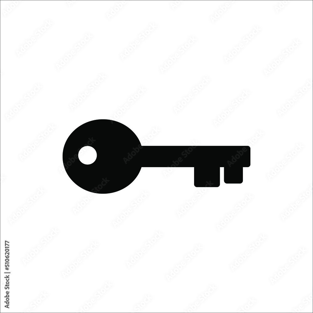 Key vector icons on white background Key vector icons on white background