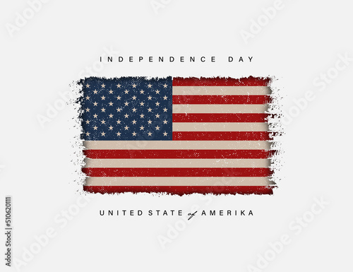 American indepence day background with decorative of american flag. photo