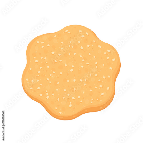 Sesame cookies sprinkled with sugar.