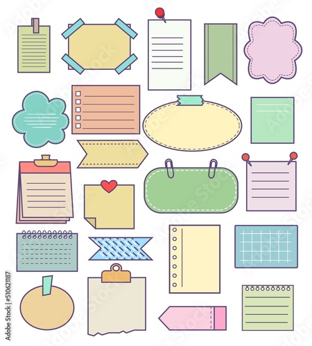 Notepapers doodle sketches