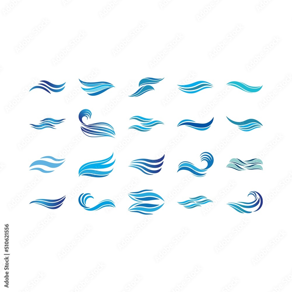 Naklejka premium Wave beach vector illustration design