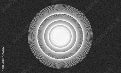graphic abstract radiating star with film grain
