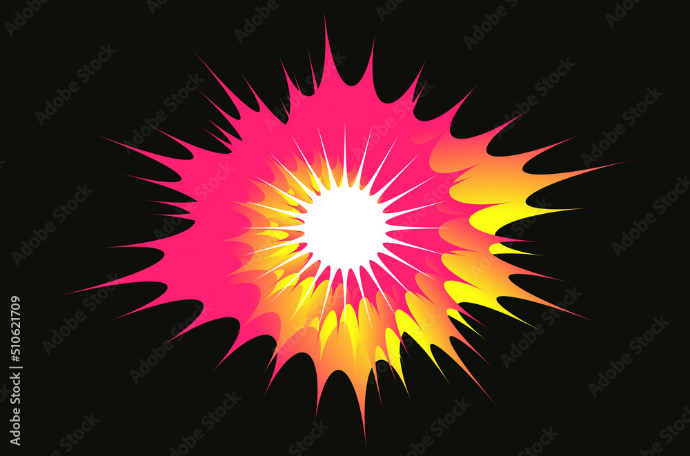 Naklejka premium stellar explosion pink black yellow