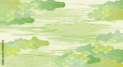 和柄背景　水彩風背景イラスト
