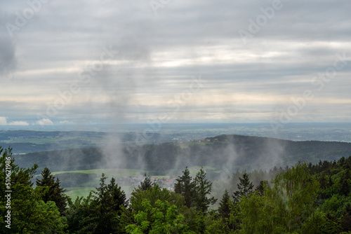 clouds and blue sky in the Bavarian Forest with fascinating © helfei