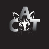 Pet cat animal logo vector illustration eps 10