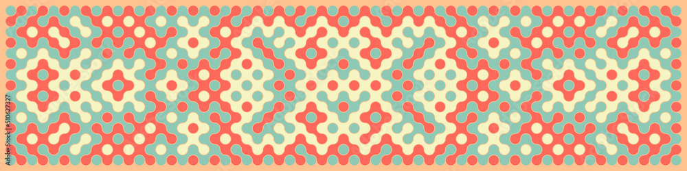 Multicolor truchet tiling connections illustration