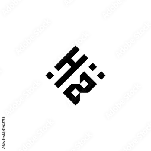 ZH geometric logo initial concept with high quality logo design