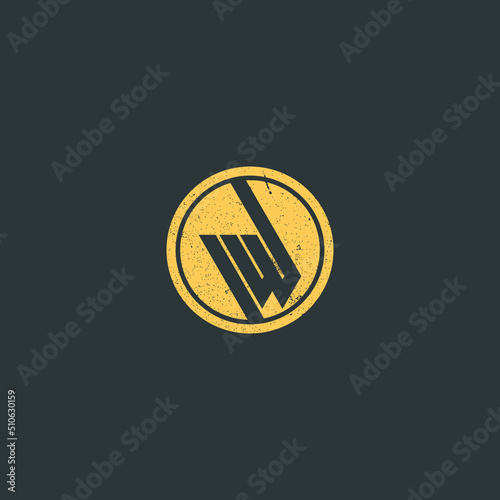 abstract initial letter IW logo in gold color isolated in black background applied for wealth management logo also suitable for the brands or companies that have initial name IW or WI