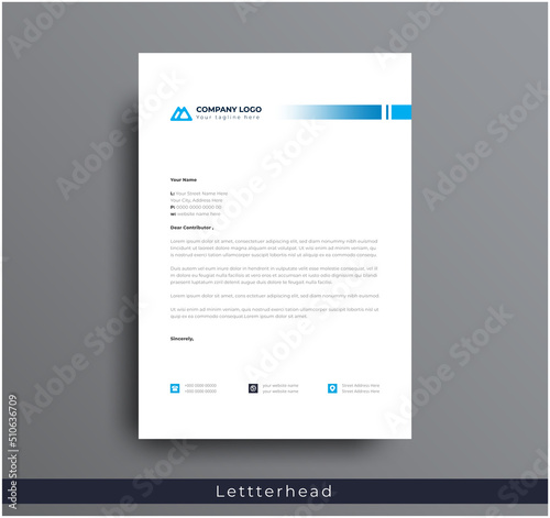 Modern Creative & Clean business style letterhead bundle of your corporate project design. set to print with vector & illustration. corporate letterhead bundle.