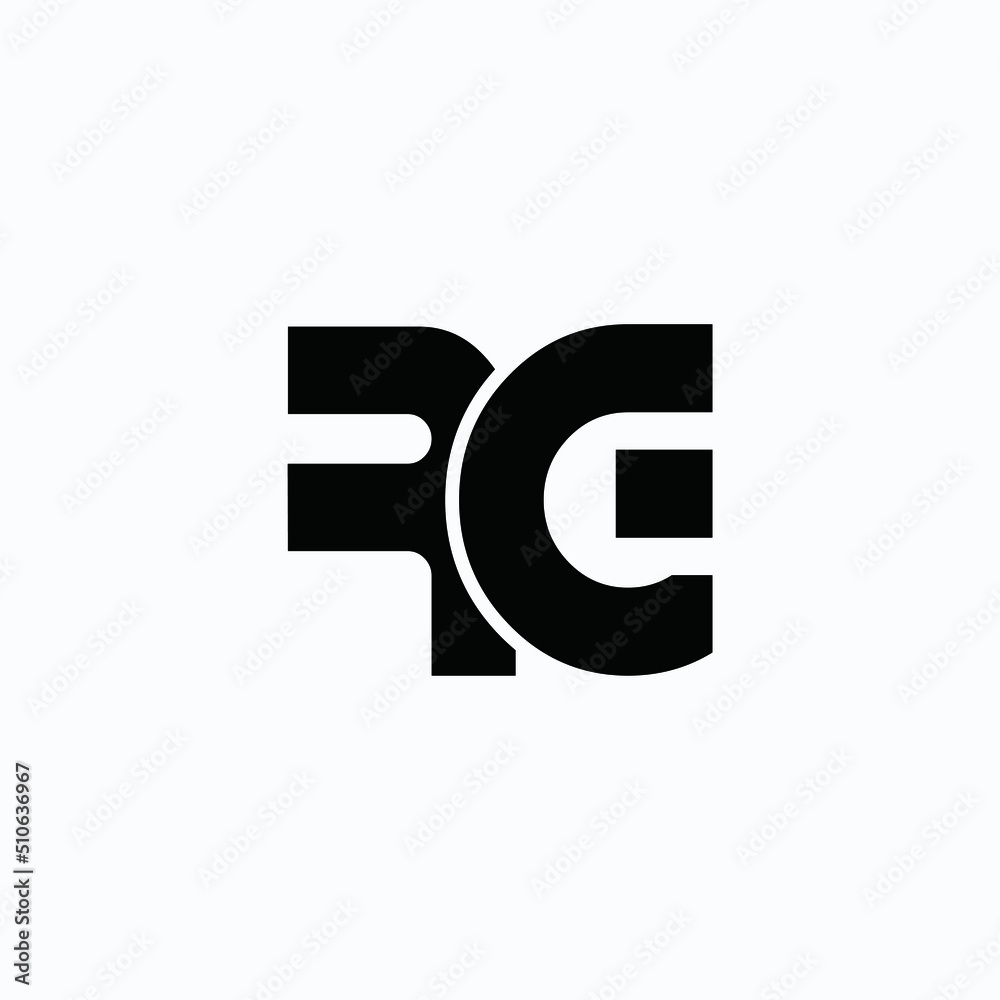  letter RG. vector logo monogram alphabet minimalist design