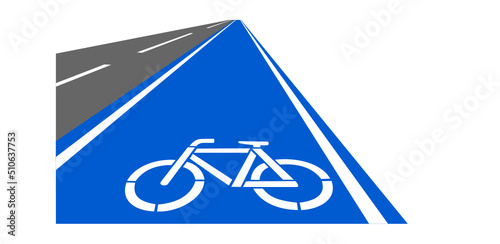 piste cyclable bleue vecteur