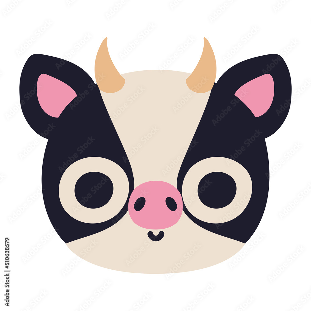 Fototapeta premium cow face design