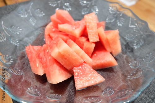 Seedless Watermelon Slices Ready to Eat. It is called "Karpuz Dilimleri" in Turkish.