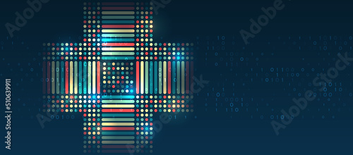 Big data visualization. A dynamic array of information. Data sorting process. Big data stream futuristic infographics. File structuring, machine learning.