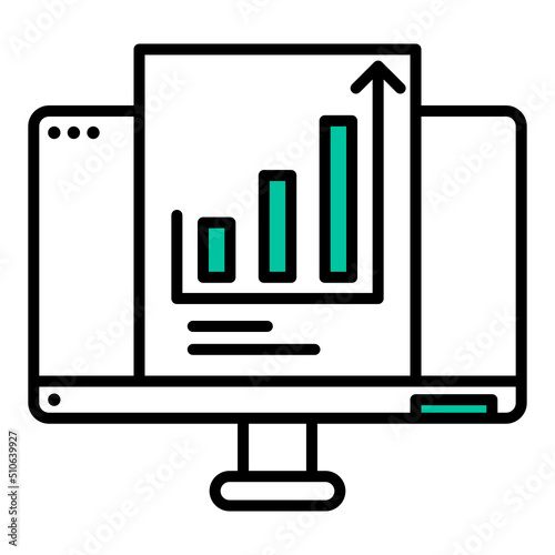 profit rising icon on transparent background