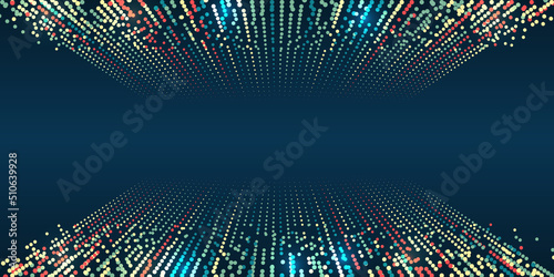 Visualization of Sorting data, Abstract processing of information flow. Vector database background. Filtering machine algorithms.