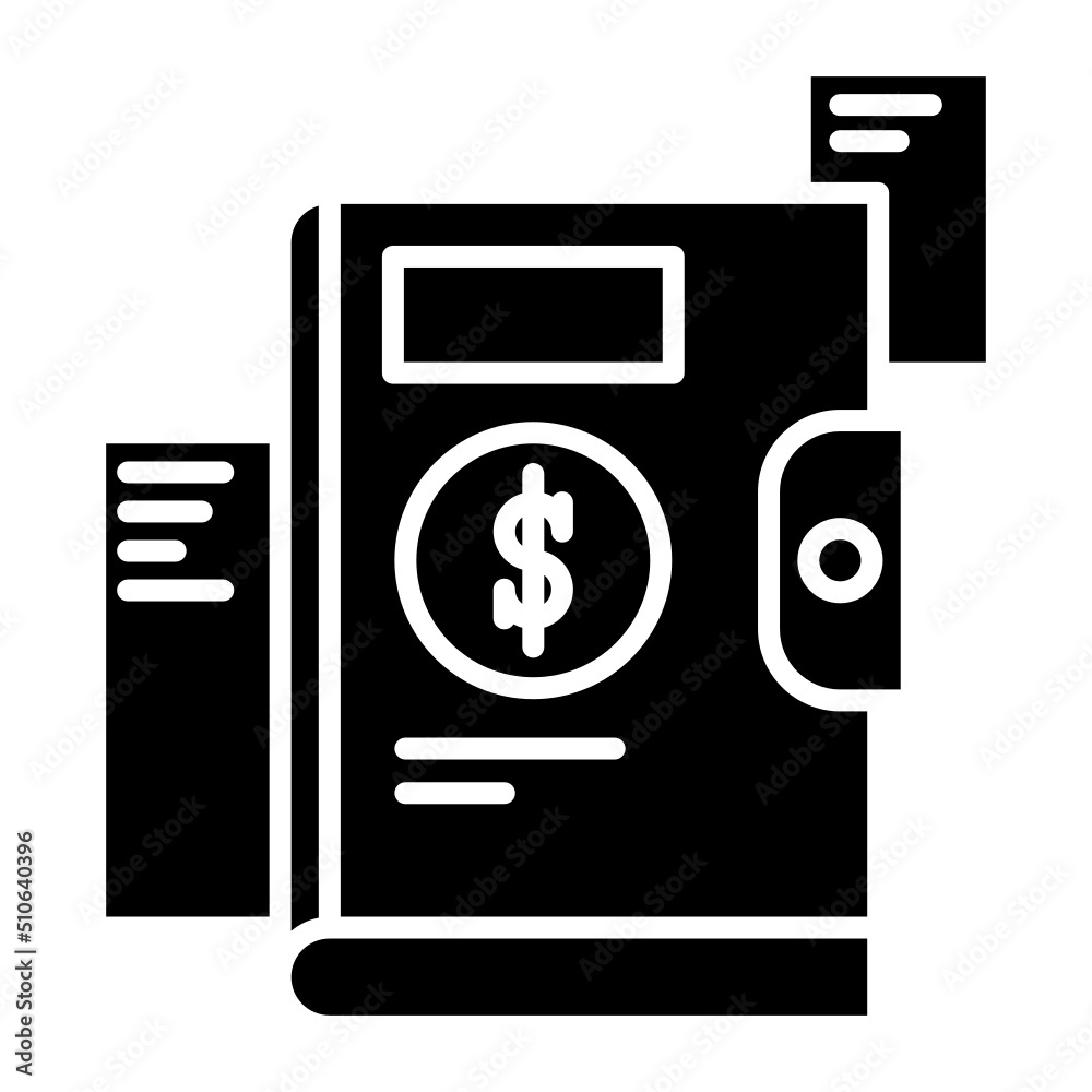 financial book icon on transparent background financial book icon on transparent background
