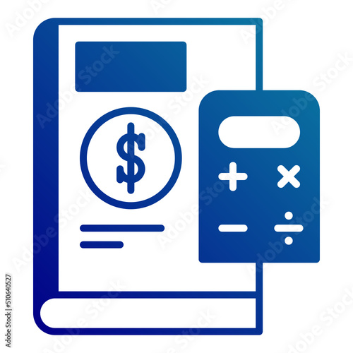 financial book icon on transparent background