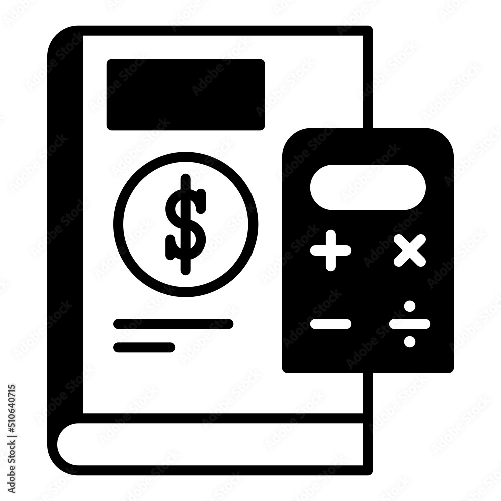 financial book icon on transparent background financial book icon on transparent background